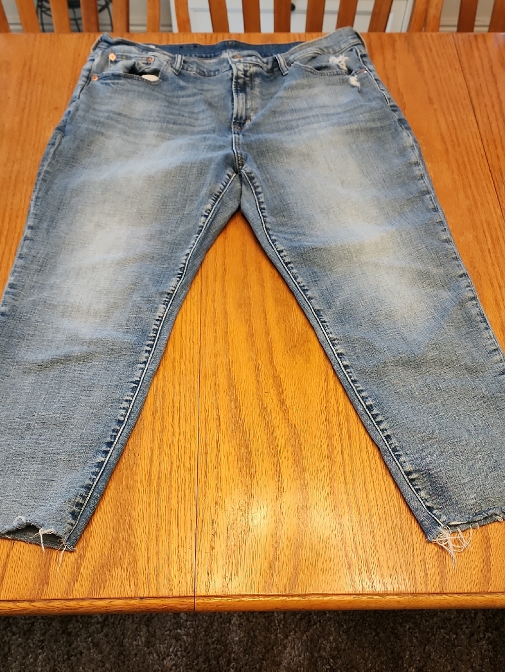 GAP Girlfriend Mid Rise Distressed Cropped Jeans - Picture 16 of 16